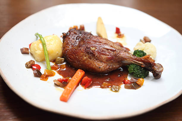 istock Duck confit , Roasted with blueberry sauce 460495083