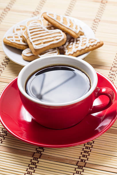 istock Cup of coffee with gingerbread cookies. 460495185