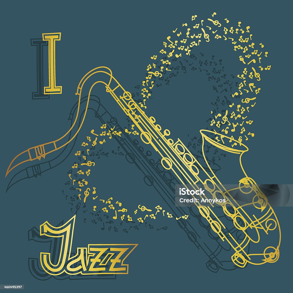 Poster with saxophone Invitation or poster with saxophone Activity stock vector