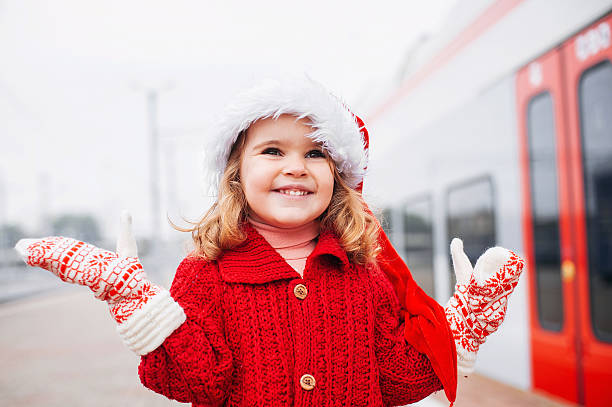 istock Little girl Santa 460495867