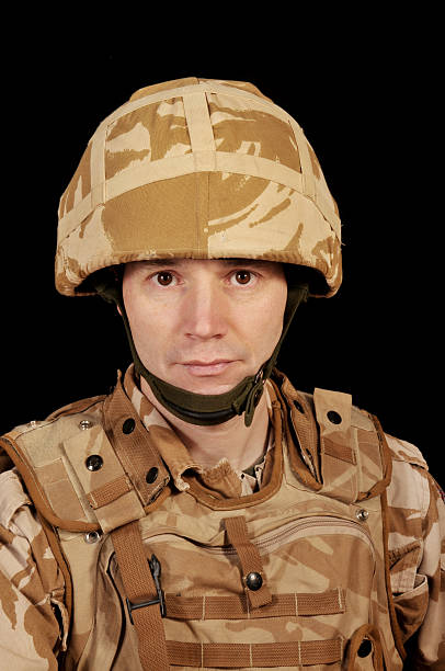istock Soldier Wearing Body Armour 460501263