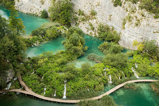 istock View from top on Plitvice Lake National Park 460509735