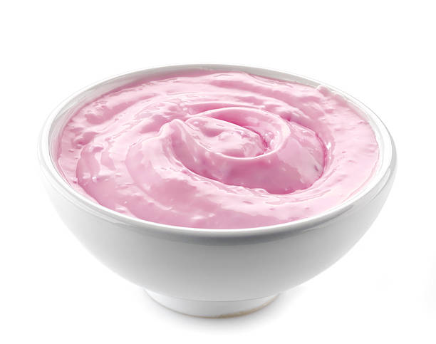 istock bowl of pink yogurt 460519765