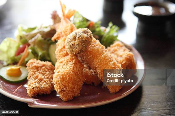 Tempura Fried Shrimp Japanese Style Stock Photo - Download Image Now - Appetizer, Backgrounds, Basket