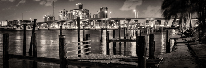 Pier over the Atlantic ocean, Miami, Miami-Dade County, Florida, USA