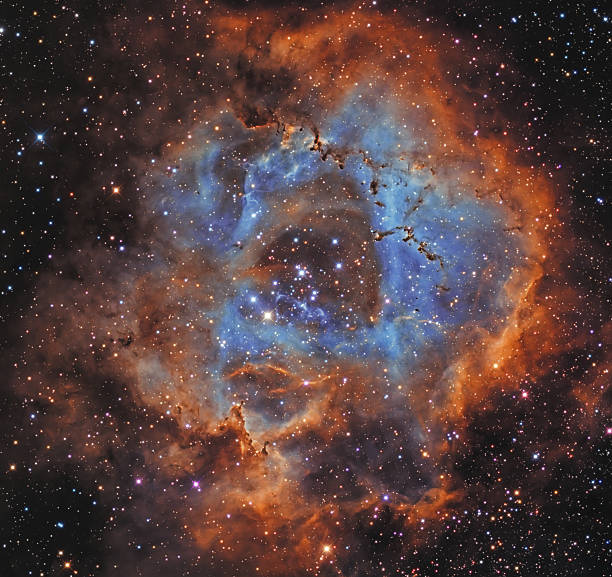 istock Extraterrestrial blue and orange space nebula 460550145