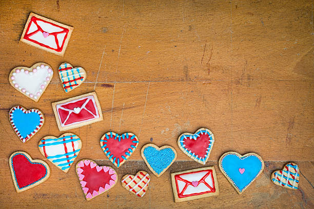 istock Valentine's Day Cookies on Wooden Table 460551767