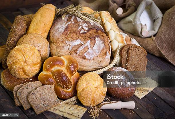 Bread And Pastry Stock Photo - Download Image Now - Backgrounds, Baguette, Baked Pastry Item