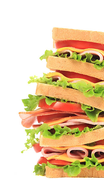 istock Big sandwich with fresh vegetables. 460562561