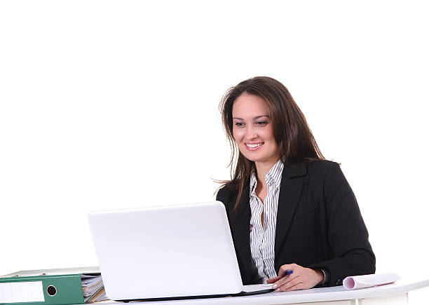 istock Successful businesswoman using laptop for startup business 460562685