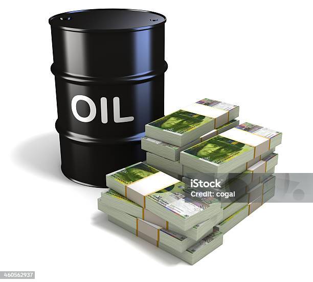 Foto de Os Preços Do Petróleo E Franco Suíço e mais fotos de stock de Barril - Barril, Branco, Combustível fóssil