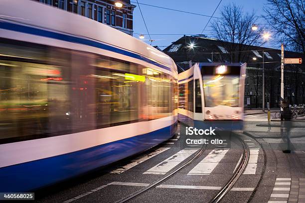 Eléctricos Em Amesterdão - Fotografias de stock e mais imagens de Transporte Público - Transporte Público, Amesterdão, Elétrico