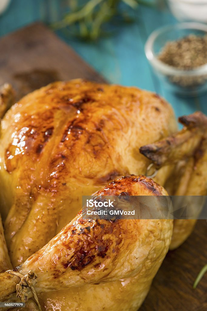 Frango assado - Foto de stock de Alecrim royalty-free