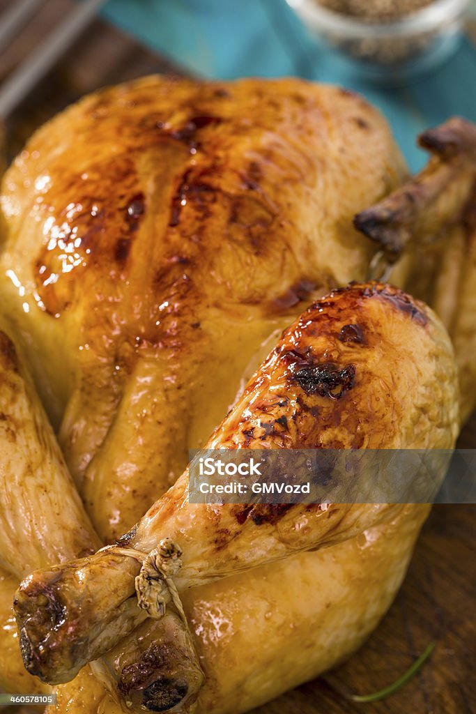 Roast Chicken - Lizenzfrei Am Spieß gebraten Stock-Foto