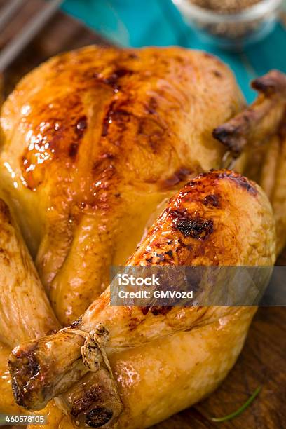 Roast Chicken Stockfoto und mehr Bilder von Am Spieß gebraten - Am Spieß gebraten, Brathähnchen, Comfort Food