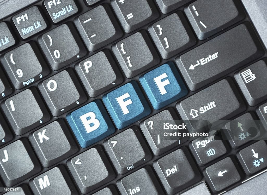 Bff clave del teclado - Foto de stock de Botón pulsador libre de derechos