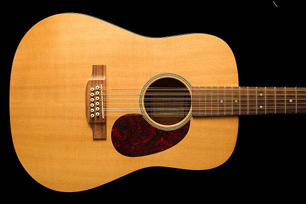 Acoustic guitar 12 string stock photo