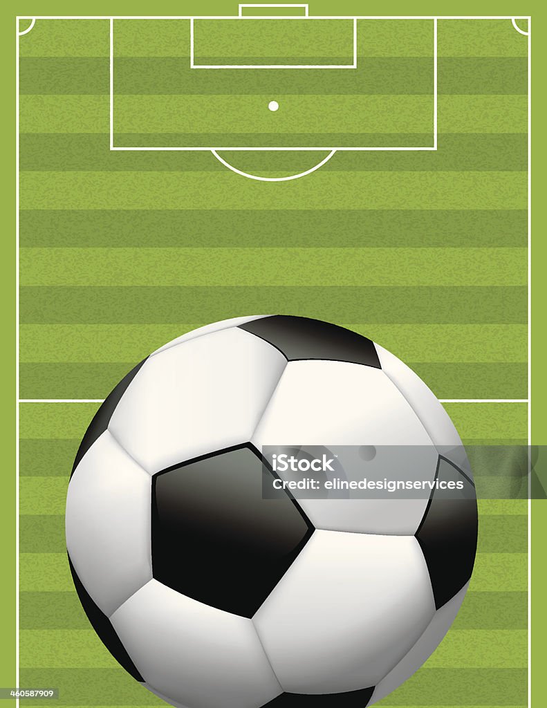 Реалистичные Американский футбол футбол мяч на текстурированной поле - Векторная графика Club Soccer роялти-фри
