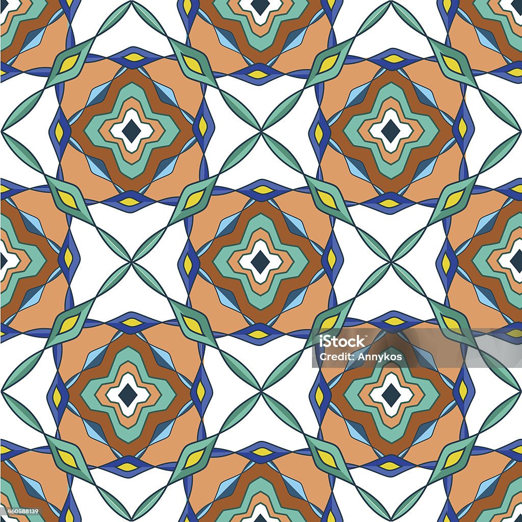Motif sans couture de mosaïque marocaine - clipart vectoriel de Abstrait libre de droits