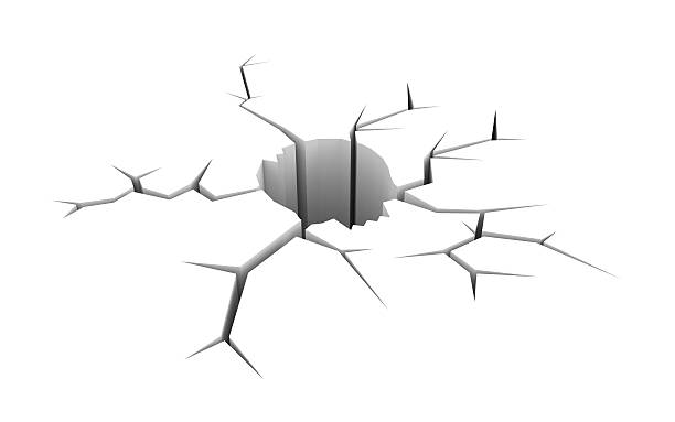 istock Cracked ground in the form of skull 460588303