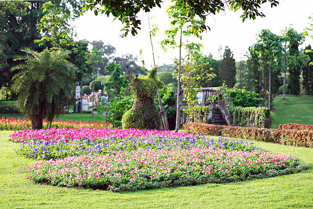 istock Parks Colourful Flowerbeds 460590213