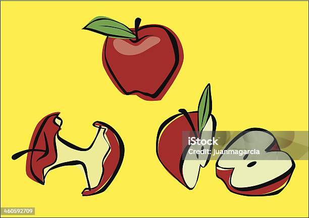 アップルます 全体の半分と軽食 - リンゴのベクターアート素材や画像を多数ご用意 - リンゴ, ベクター画像, 50パーセント