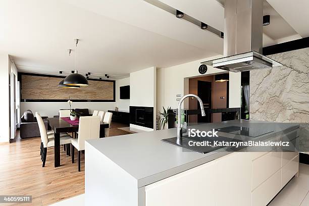 Urban Apartment Elegant Interior Stock Photo - Download Image Now - Apartment, Appliance, Architecture