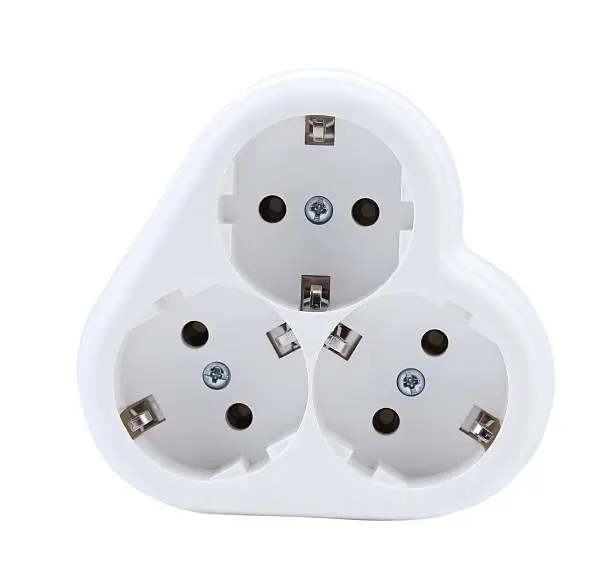 Photo of Contact socket splitter for three plugs.