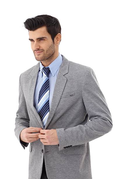 istock Young businessman in jacket and tie 460597099