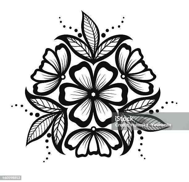 Beautiful Floral Pattern A Design Element In The Old Style Stock Illustration - Download Image Now