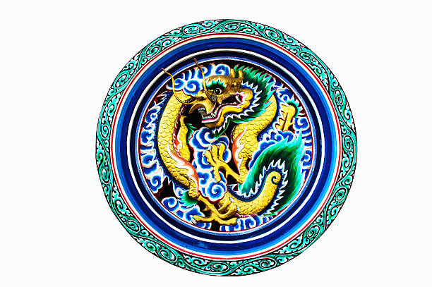 istock Low relief engraving image of dragon tale isolated 460601031