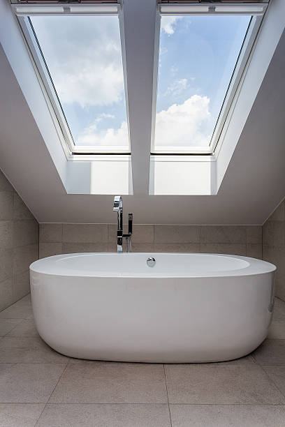 istock Urban apartment - attic bathroom 460601417