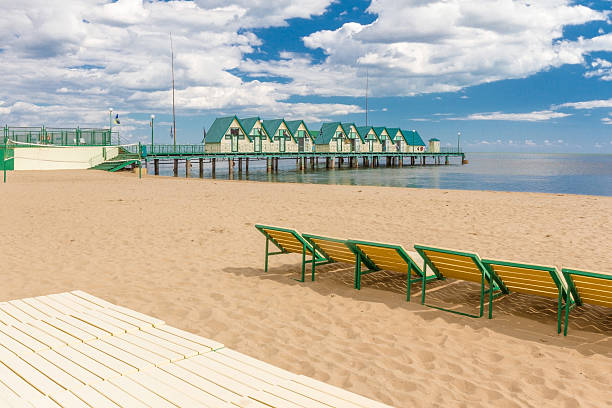 istock Holiday houses on the pier 460604359