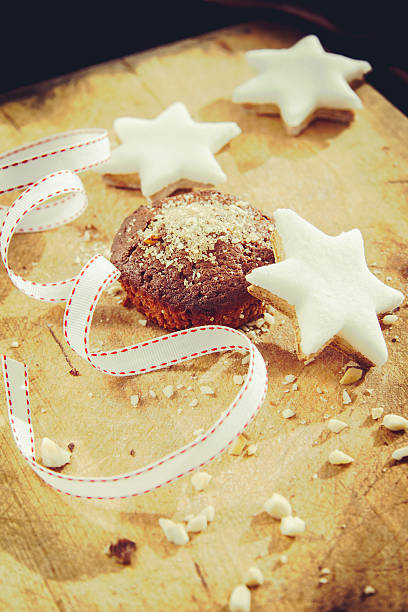 Christmas Chocolate Muffin stock photo