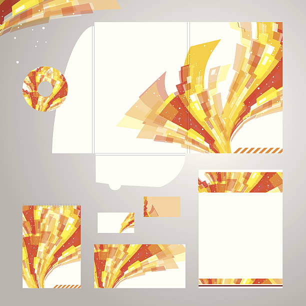 Lively Corporate Identity Vector Set of corporate identity templates - blank, card, cd, note-paper, envelope, folder EPS10 free report cover templates backgrounds stock illustrations