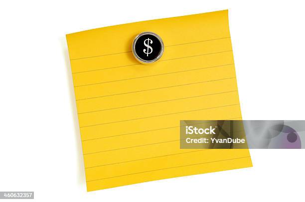 Presupuesto Recordatorio Foto de stock y más banco de imágenes de Amarillo - Color - Amarillo - Color, Artículo de papelería, Chincheta