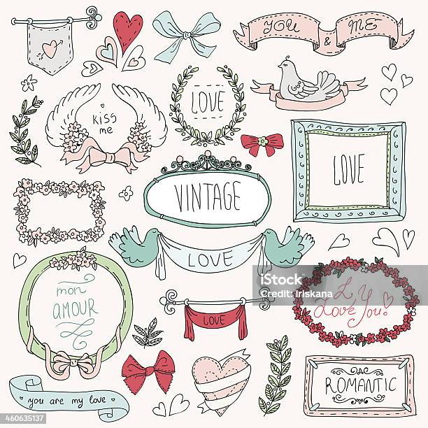 Vintage Labels Set Vector Stock Illustration - Download Image Now - Family, Flower, Geographical Border