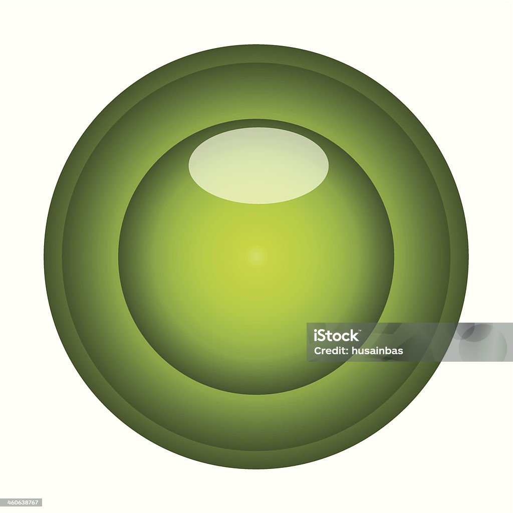 Green Button Stock Illustration - Download Image Now - Badge, Black ...