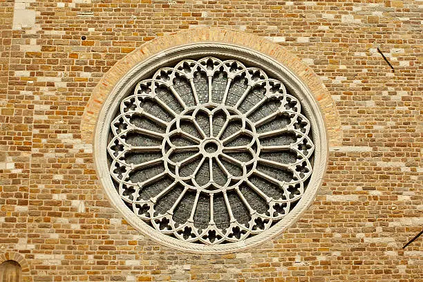 Rosewindow in St. Giusto church, Trieste - Italy