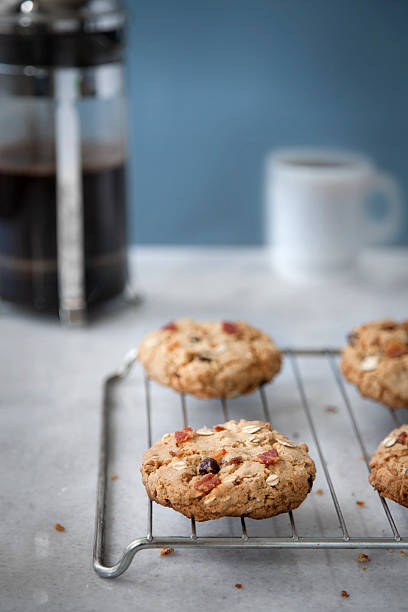 Bacon Oatmeal Breakfast Cookies with Coffee