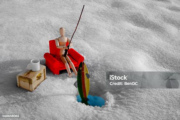 Ice Fishing Stock Photo - Download Image Now - Activity, Adventure, Black Color