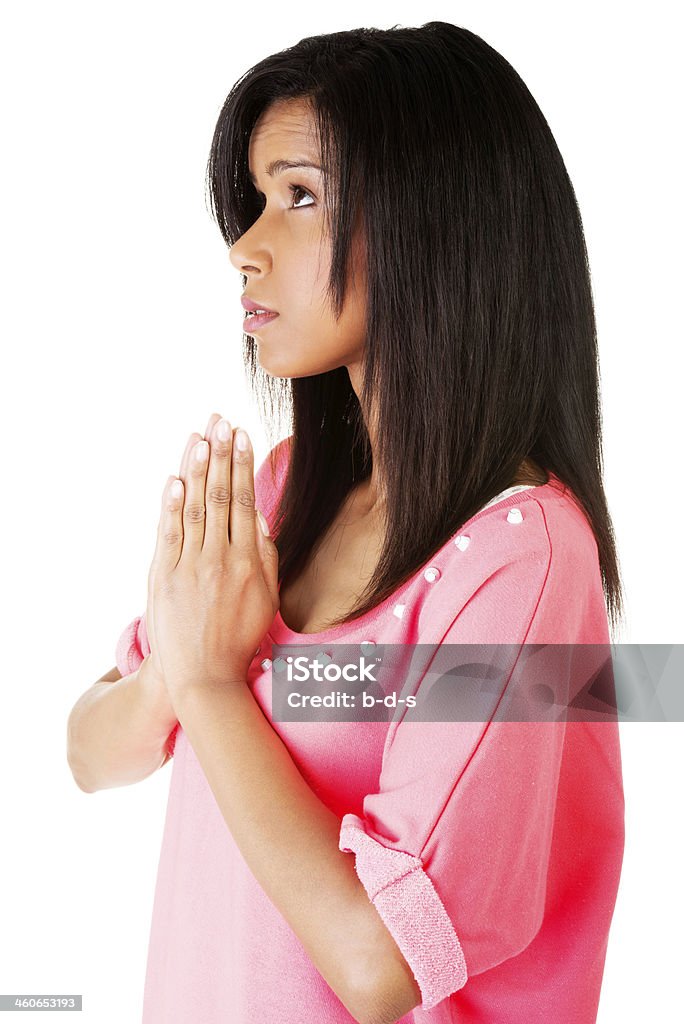 젊고 예쁜 여자아이 기도하기 - 로열티 프리 고해소 스톡 사진