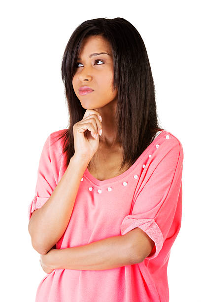 istock Beautiful woman is thinking 460653845