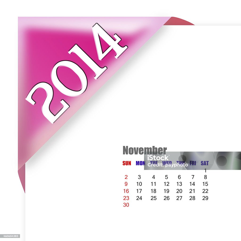 Ноября 2014 г.-календарь series - Стоковые фото 2014 роялти-фри