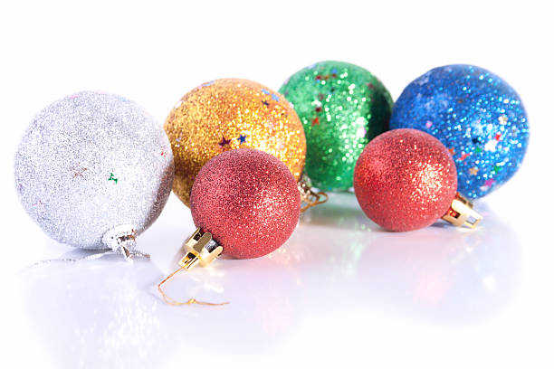 istock The group of sparkling Christmas toys 460654549