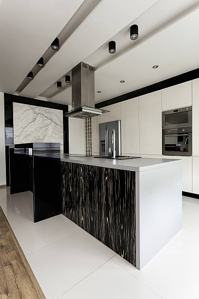 istock Urban apartment - kitchen with travertine 460654585