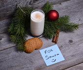 Milk and cookies for Santa Claus