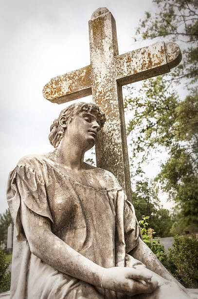 istock Stone Angel in American Cemetery 460658703
