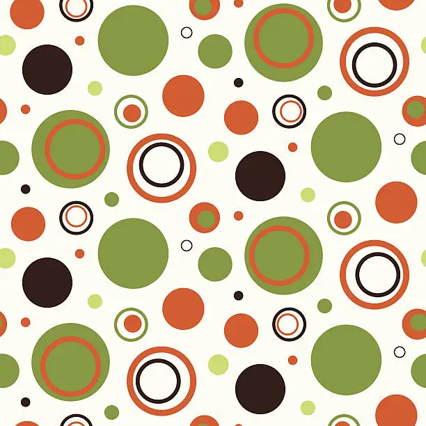 Vector illustration of retro circles pattern