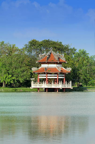 istock Chinese style pavilion in the park 460660891